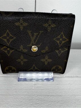 Louis Vuitton Vintage Monogram Trifold Wallet Snap Coin Purse Made in France